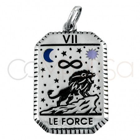 Gold-plated sterling silver 925 Tarot La Force pendant 14x20mm