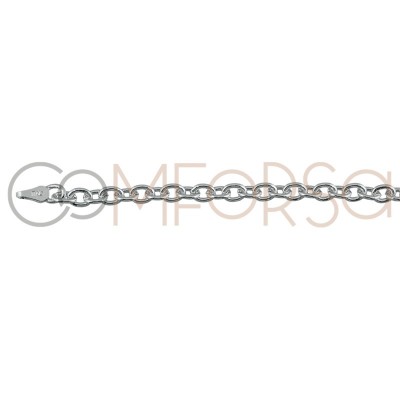 Sterling silver 925 cable chain 4.5 x 3.8mm