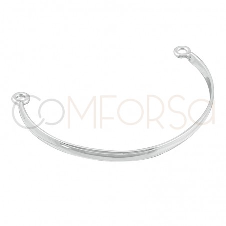 Sterling silver 925 D shape bracelet with 3mm jump rings