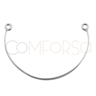 Sterling silver 925 D shape bracelet with 3mm jump rings