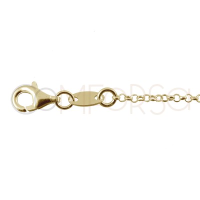 Pulsera Love 17 + 3cm de alargador plata 925 chapada en oro