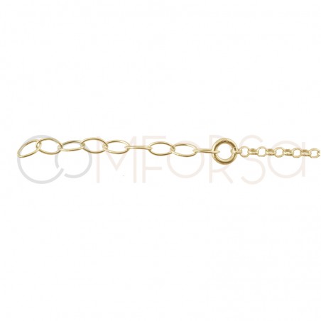 Gold-plated sterling silver 925 Love bracelet 17cm + 3cm (extender)