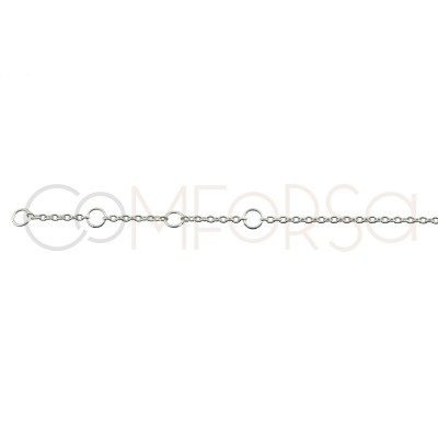 Sterling silver 925 choker with 5 customizable stars 40cm + 5cm (extender)