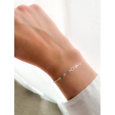 Sterling silver 925 Love bracelet 17cm + 3cm (extender)