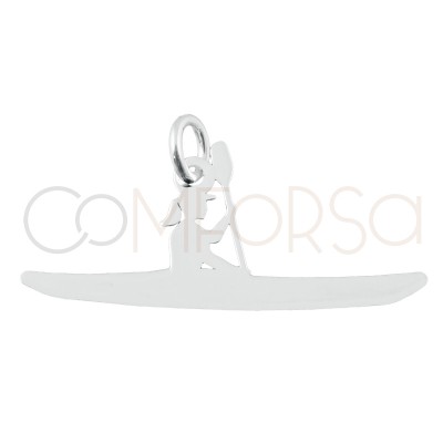 Colgante kayak 26x11.5mm Plata 925