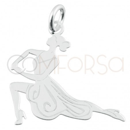 Colgante Flamenca 19x17mm Plata 925