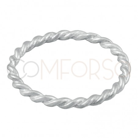 Sterling silver 925 braided ring