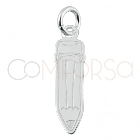 Sterling silver 925 pencil pendant 5 x 17.8 mm