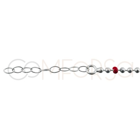 Gold-plated sterling silver 925 bracelet with green, coral and lilac balls 17cm + 4cm