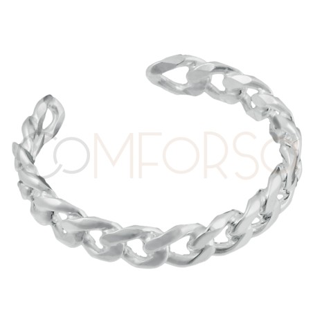 Sterling silver 925 thin curb chain ring 3.5mm