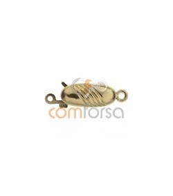 Broche galloneado 12x5mm Oro 750