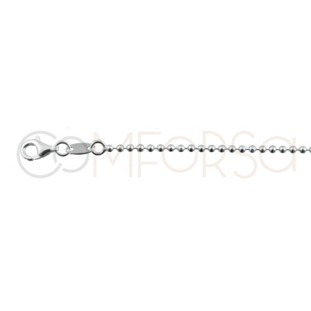 Gold-plated sterling silver 925 bracelet with little balls and bar detail 17cm + 4cm