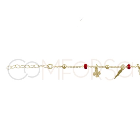 Gold-plated sterling silver 925 lucky bracelet 17cm + 4cm