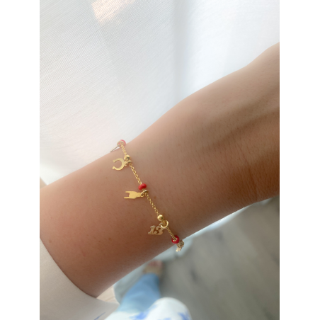 Gold-plated sterling silver 925 lucky bracelet 17cm + 4cm