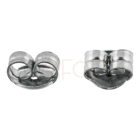 Buy Ear nuts online : Sterling silver 925 reinforced ear nut 6mm