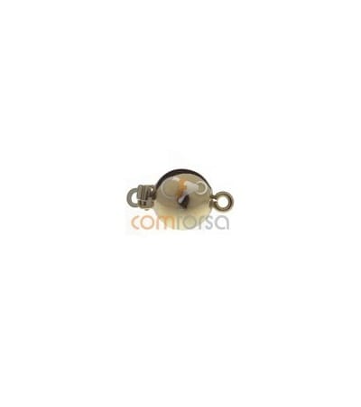 18kt Yellow gold smooth round clasp 8 mm