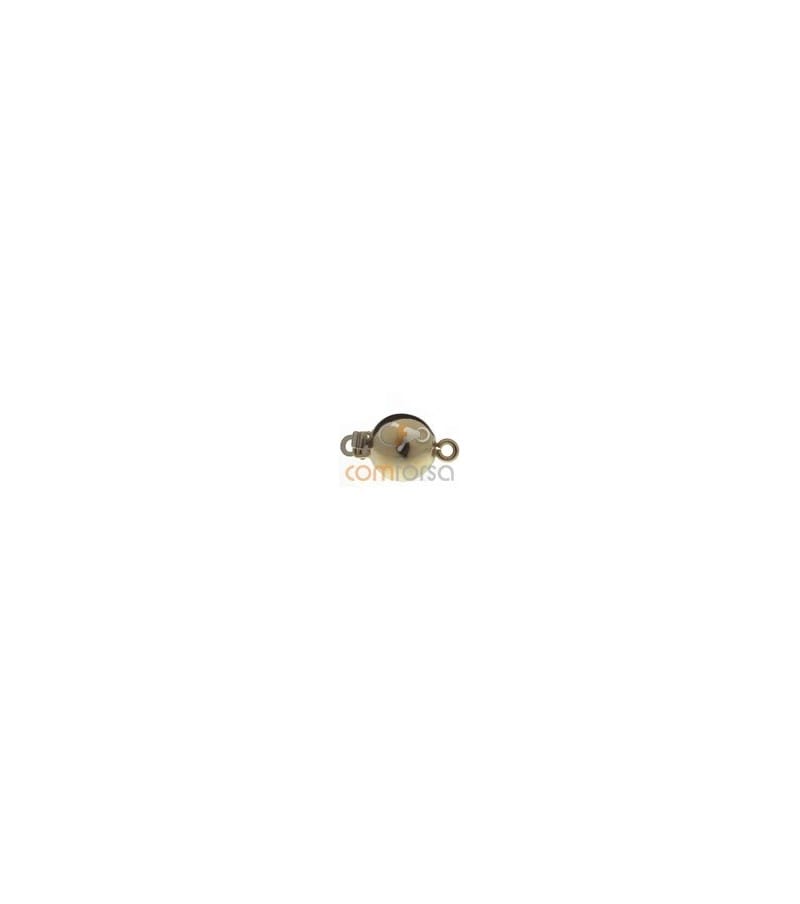 Broche de bola lisa 8 mm Oro 750