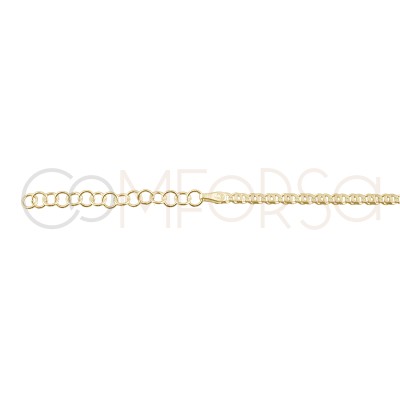 Gold-plated sterling silver 925 occhio anklet 21+4cm