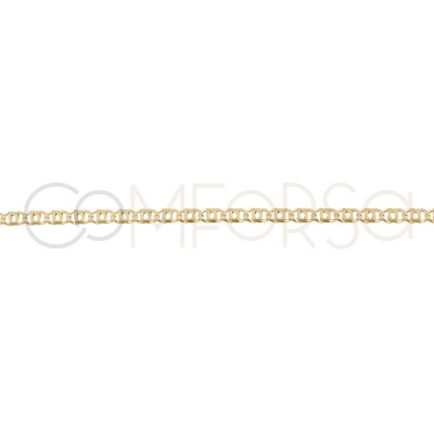 Tobillera occhio 21+4cm plata 925 chapada en oro