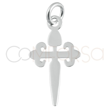 Sterling silver 925 “Cruz de Santiago” pendant 9x17mm