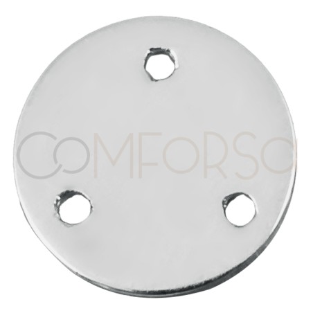 Conector 3 agujeros 9mm Plata