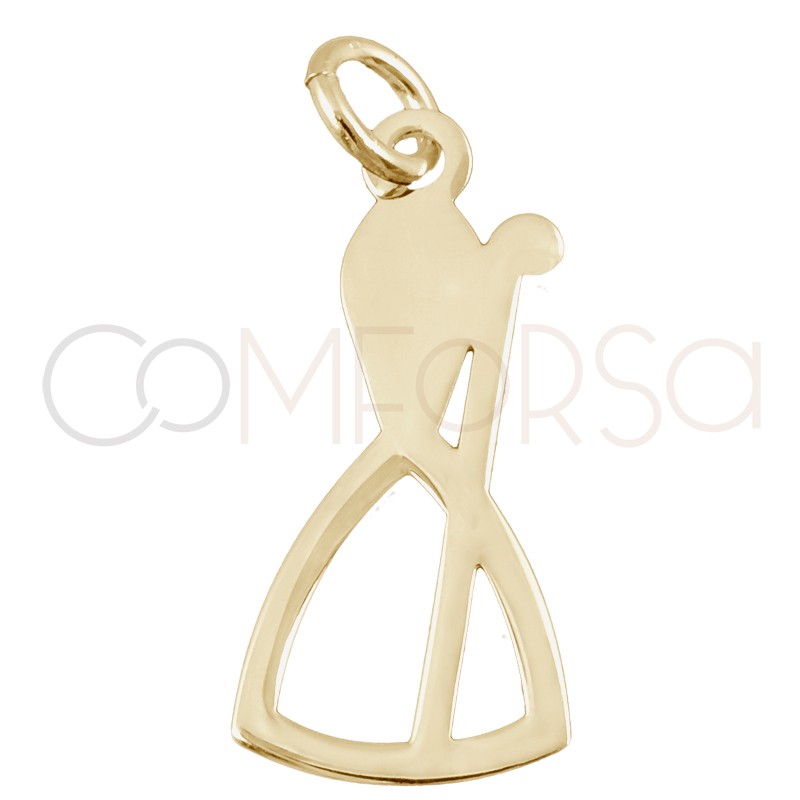 Colgante San Fermin 9 x 19mm Plata 925 chapada en oro