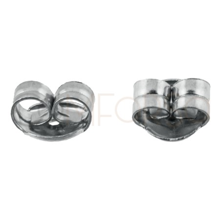 Gold-plated sterling silver 925 reinforced ear nut 6mm