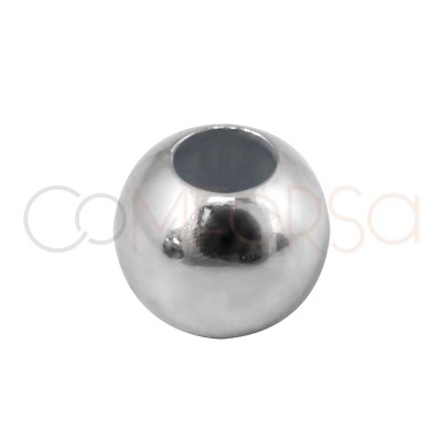 Bola lisa 4 mm ( 1.5 int ) plata 925 chapada en oro