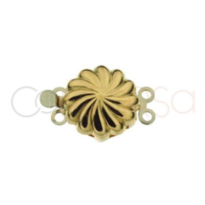 Broche galloneado redondo 2 vueltas 12mm Oro 18kt 750ml