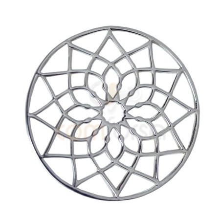 Sterling silver 925 flower mandala pendant-connector 24 mm