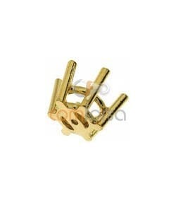 18kt Yellow gold settings 6 prongs (5.5 mm int)