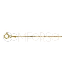 Gold-plated sterling silver 925 cable chain 1.2 x 0.9 mm