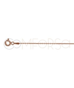 Rose gold-plated sterling silver 925 cable chain 1.5 x 1.1 mm
