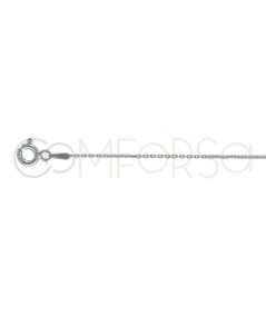 Rose gold-plated sterling silver 925 cable chain 1.2 x 0.9 mm