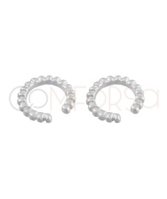 Ear cuff bolitas 11.5mm plata 925