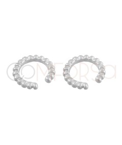Sterling silver 925 ear cuffs with balls