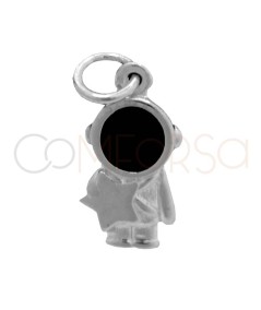 Colgante astronauta con estrella 6 x 12mm Plata 925