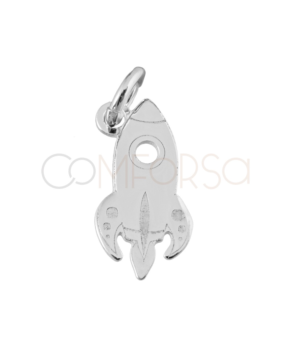 Colgante cohete espacial 6.7x13mm Plata 925