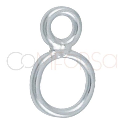 Anilla doble 2.8 + 5mm plata 925ml