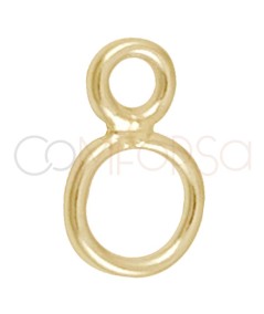 Sterling Silver 925 Gold-plated Double Ring