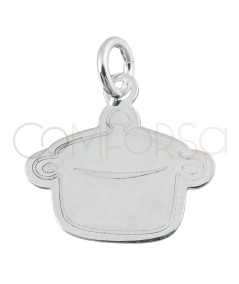 Dije olla de cocina 14 x 13mm Plata 925