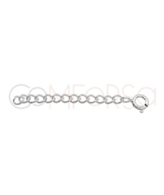 Alargador de collar con reasa Plata 925 (40mm de largo reasa 6mm) Plata 925