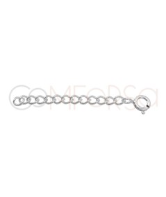 Sterling silver 925 necklace extender with spring clasp 40mm