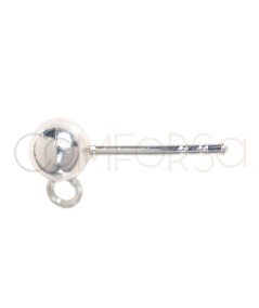 Pendiente Bola con anilla 5 mm plata 925ml