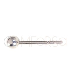 Pendiente bola 3 mm plata 925 ml
