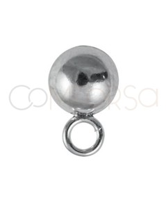 Sterling silver 925 Earring half-ball with jumpring 6 mm