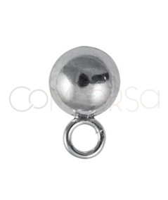 Sterling silver 925 Ball Earring with rings 4 mm