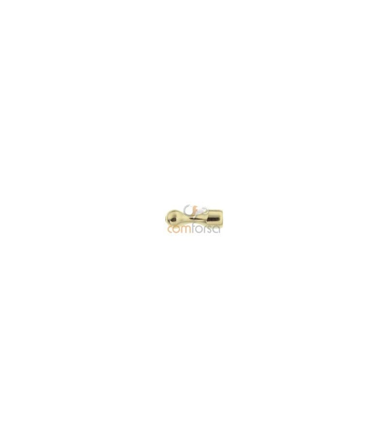 18kt Yellow gold pin end 10 x 3.5 mm