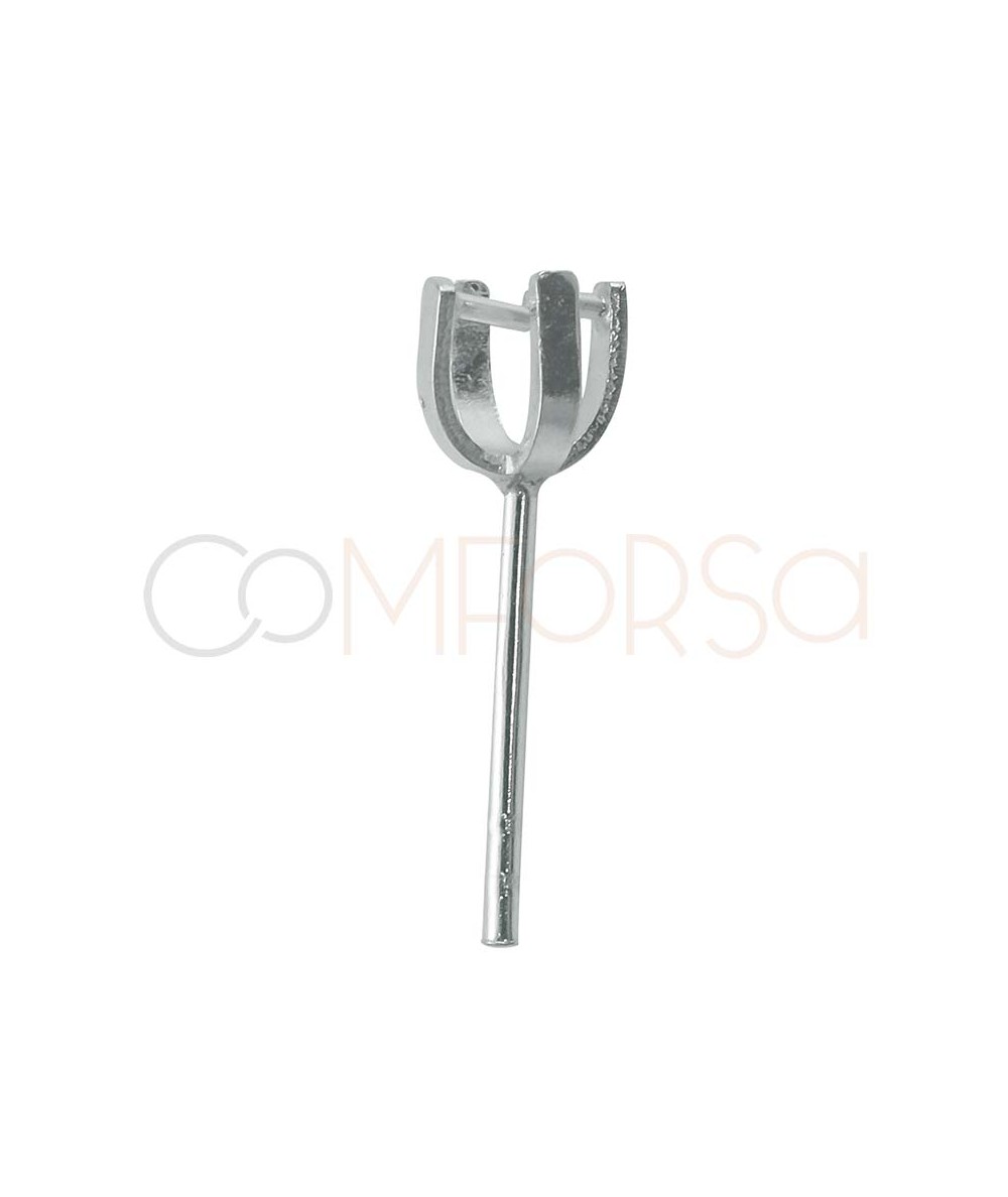 Cruceta con palillo 4 mm plata 925ml