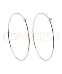 Sterling silver 925 Hoop earing with catch 30 mm